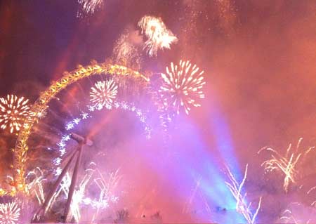 Photo of the London 2012 New Year fireworks display