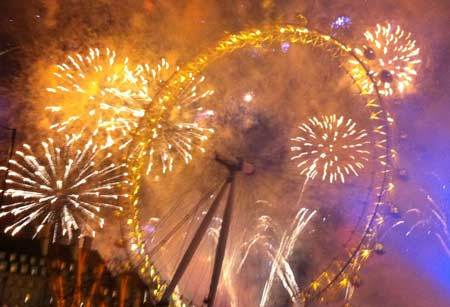 Photo of the London 2012 New Year fireworks display