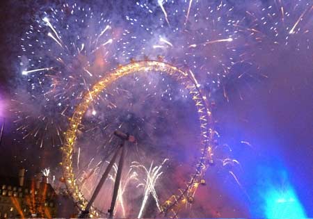 Photo of the London 2012 New Year fireworks display