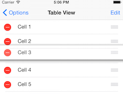 UITableView Editing