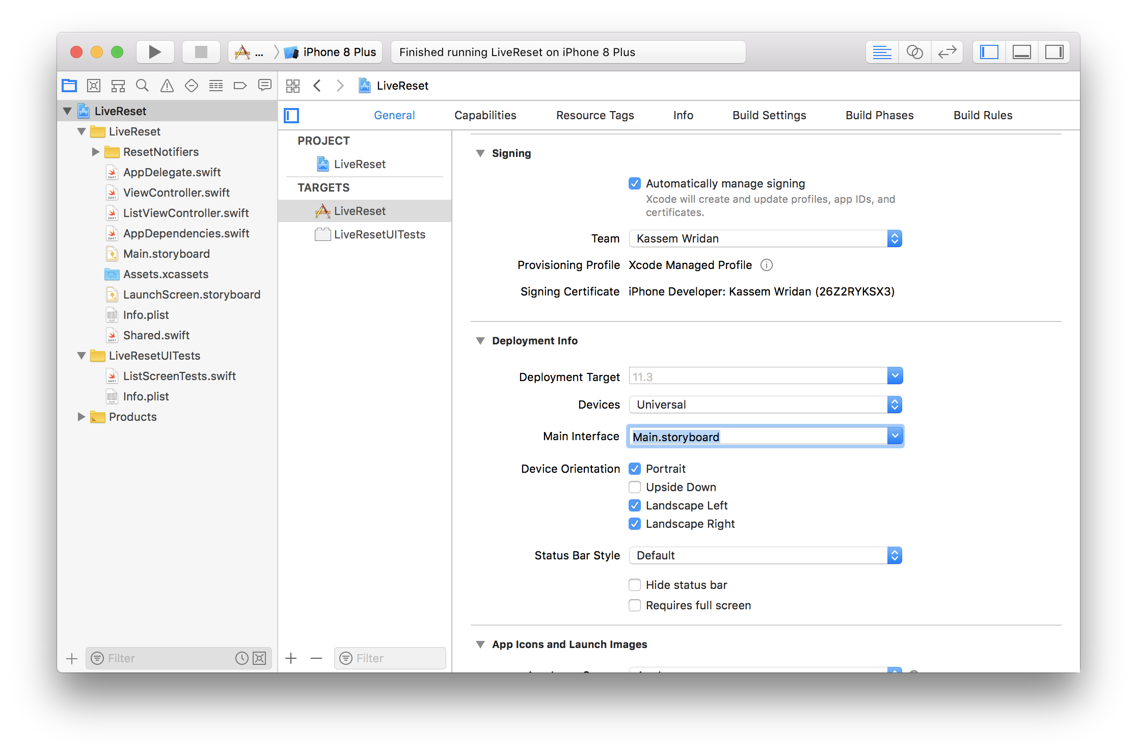 Clearing the main interface setting